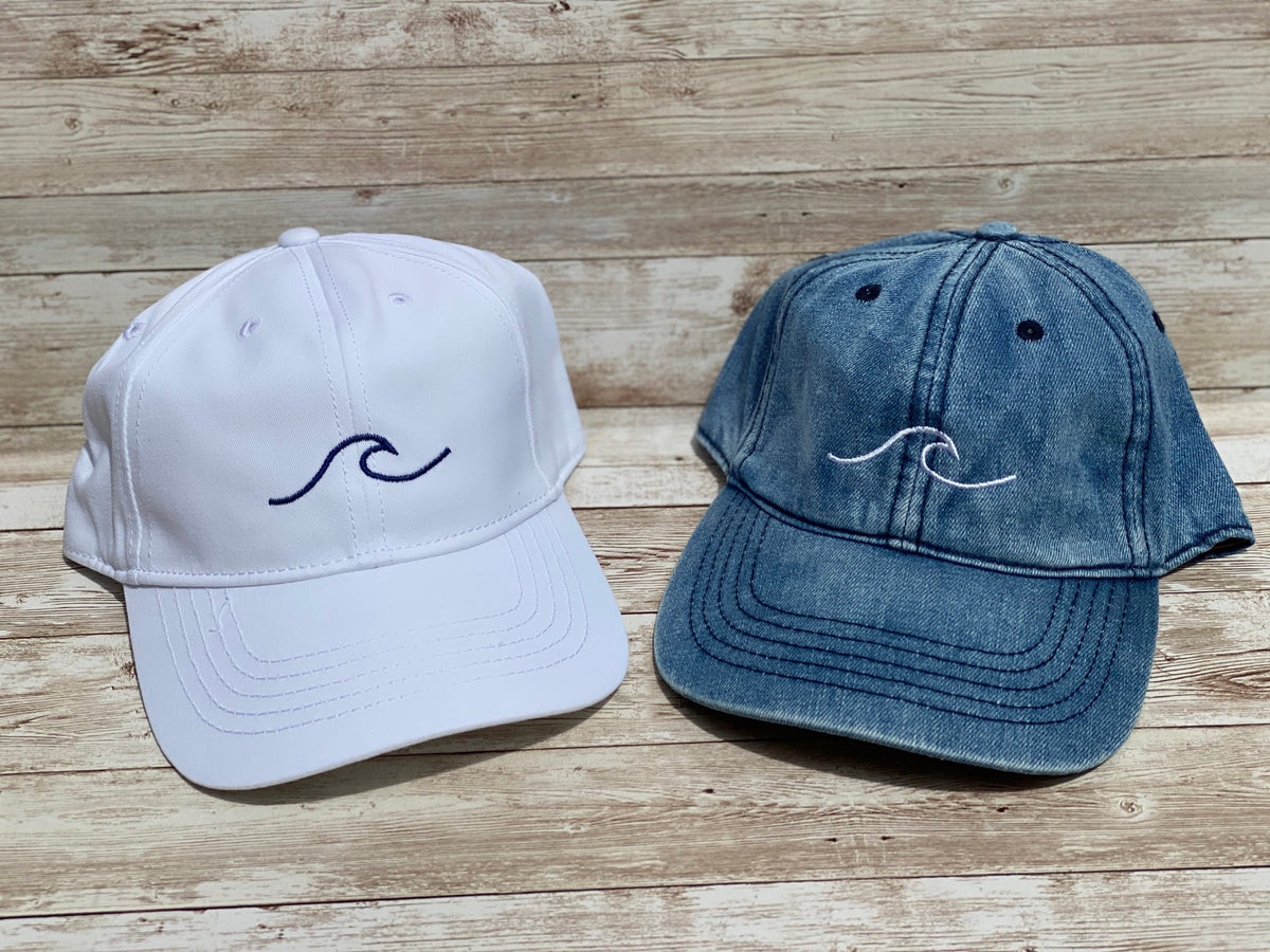 Embroidered Baseball Cap | Wave hat | Woman’s hat | Monogrammed Hat | Wave Outline Hat | Bachelorette Party Hat | Gift for Woman | Logo Hat