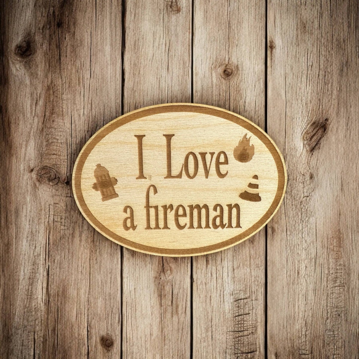 I Love a Nurse Gift - Laser Engraved Magnet