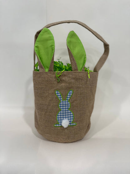 Easter Bunny Basket- Embroidered Easter Basket