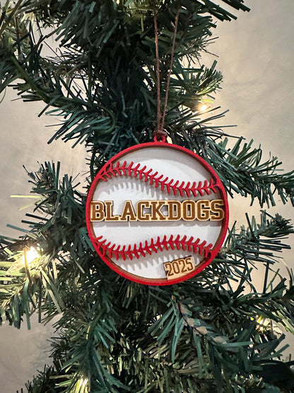 Custom Personalized Softball Ornament, Softball Gift for Coach,Softball Player Gift, Personalized Softball Team Gift,Christmas Gift for Girl