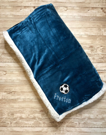 Personalized blanket, personalized baby blanket, Embroidered Sherpa blanket, Embroidered monogram blanket, monogrammed Sherpa blanket