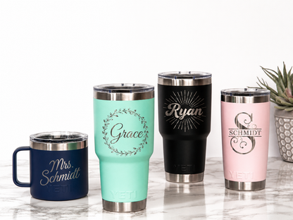 Personalized Engraved YETI Rambler Tumbler – 20oz & 30oz