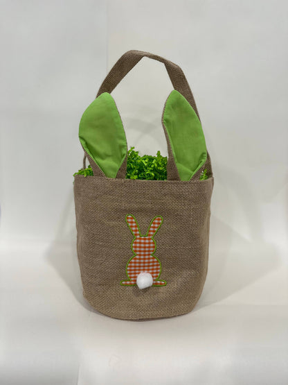 Easter Bunny Basket- Embroidered Easter Basket