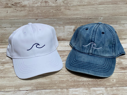 Embroidered Baseball Cap | Wave hat | Woman’s hat | Monogrammed Hat | Wave Outline Hat | Bachelorette Party Hat | Gift for Woman | Logo Hat