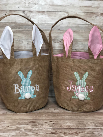 Personalized Easter Basket | Easter Bunny Basket | Monogrammed Easter Basket | Girls Easter Basket | Boys Basket | Embroidered Basket | Gift