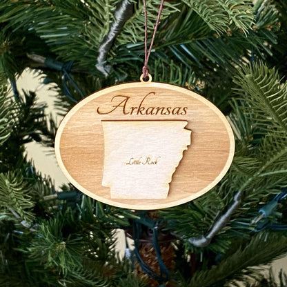 Iowa State Personalized Ornament | Custom Laser Engraved Gift | Personalized Gift | Custom State Gift