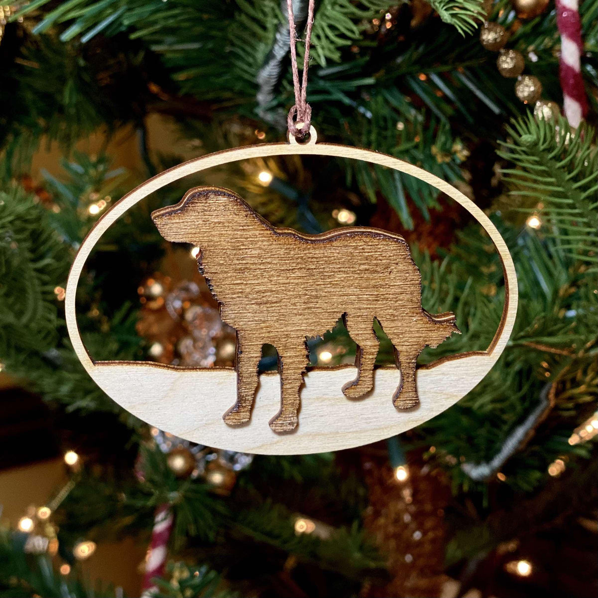 Dog Ornament | Custom Laser Engraved Gift | Golden Retriever Gift | Custom Gift | Ornament | Father's Day Gift | Dog Lover Birthday Gift