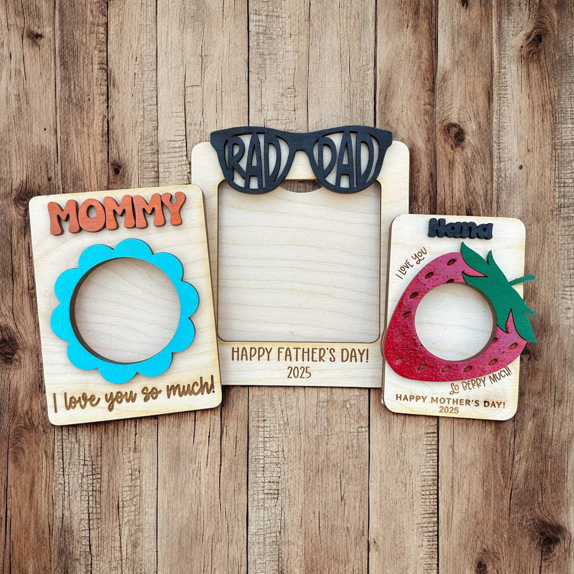 Father's Day Picture Frame Magnet Dad Gift-Laser Engraved
