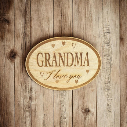 Grandma I love you Magnet | Valentine's Day Gift | Grandparent Gift | Gift for Grandma | Gift for Mom | Laser Engraved Magnet | Personalized