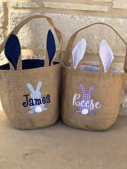 Personalized Easter Basket | Easter Bunny Basket | Monogrammed Easter Basket | Girls Easter Basket | Boys Basket | Embroidered Basket | Gift