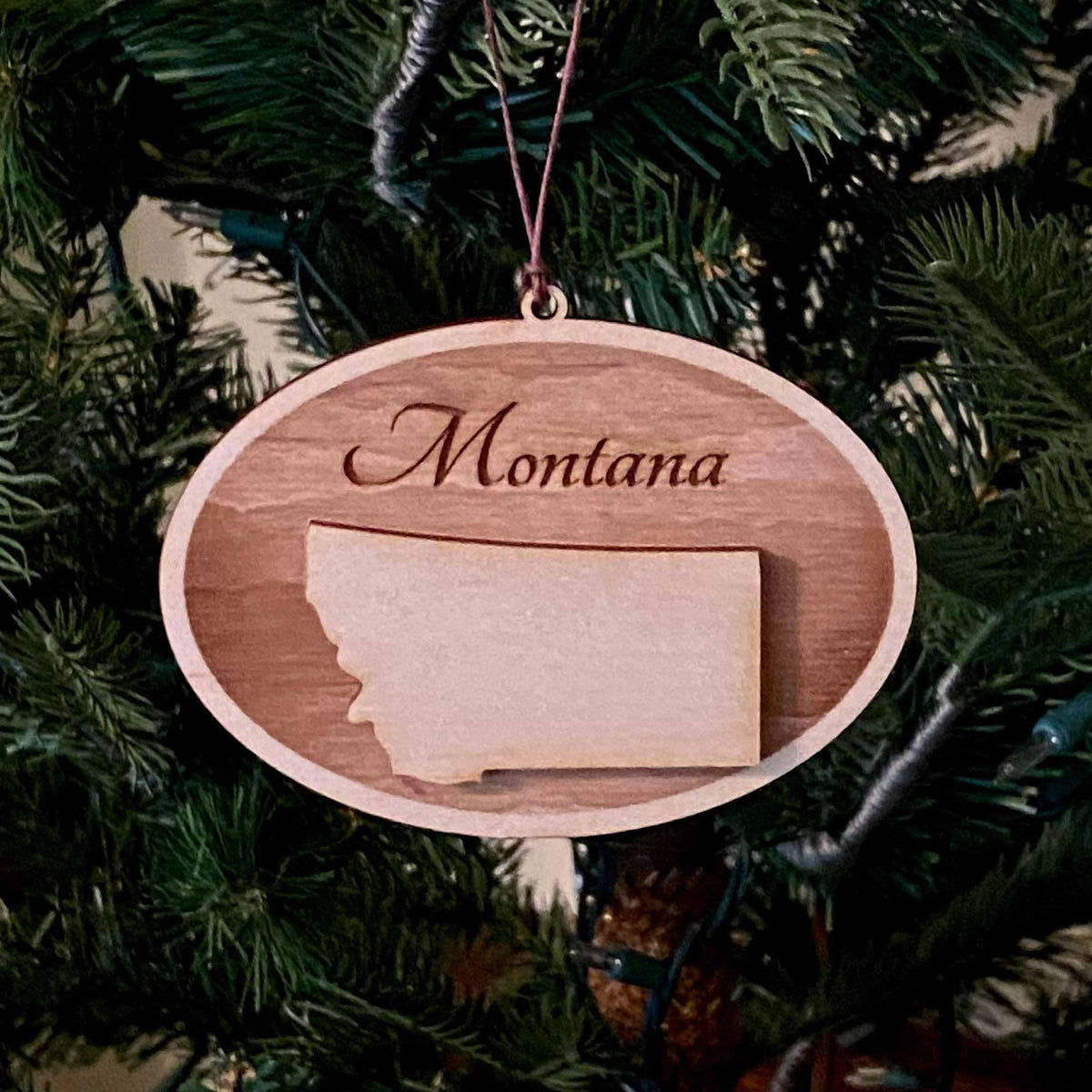 Montana personalized gift - Laser Engraved Ornament