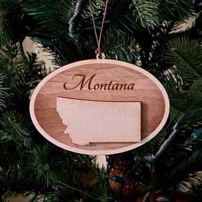 Montana personalized gift - Laser Engraved Ornament