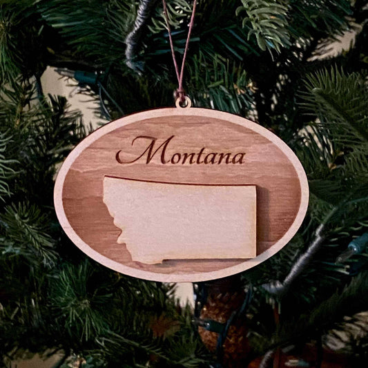 Montana personalized gift - Laser Engraved Ornament