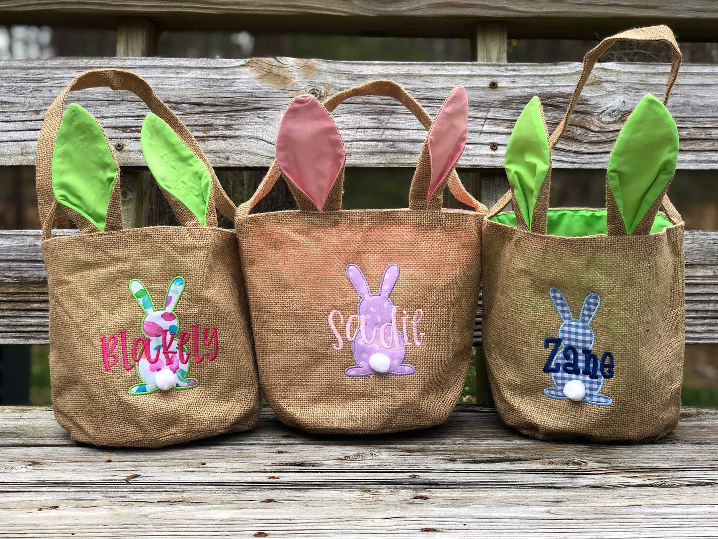 Personalized Easter Basket | Easter Bunny Basket | Monogrammed Easter Basket | Girls Easter Basket | Boys Basket | Embroidered Basket | Gift