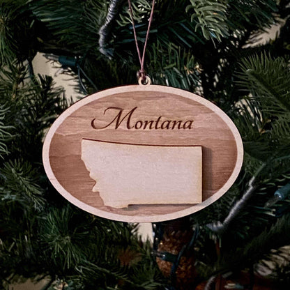 Montana State Personalized Ornament | Custom Laser Engraved Gift | Personalized Gift | Custom State Gift