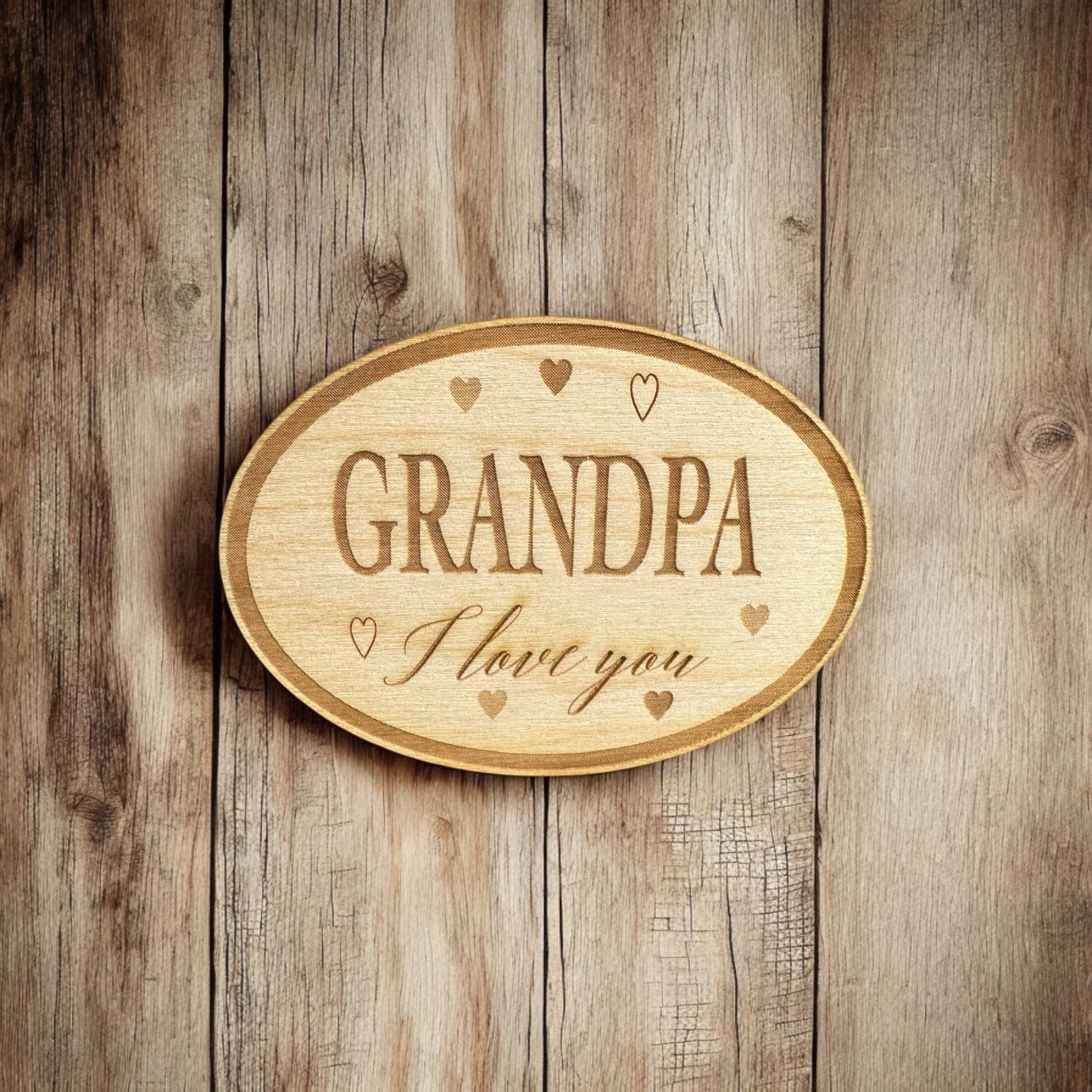 Papa I Love You, Father's Day Gift - Laser Engraved Magnet