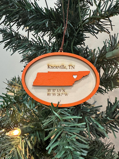 University of Tennessee Engraved Ornament, Vols Ornament, UT Gift, Personalized University of Tennessee Ornament, Knoxville TN, Vols Gift