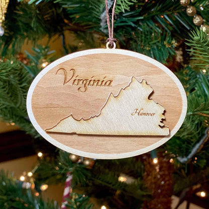 New Jersey personalized gift - Laser Engraved Ornament