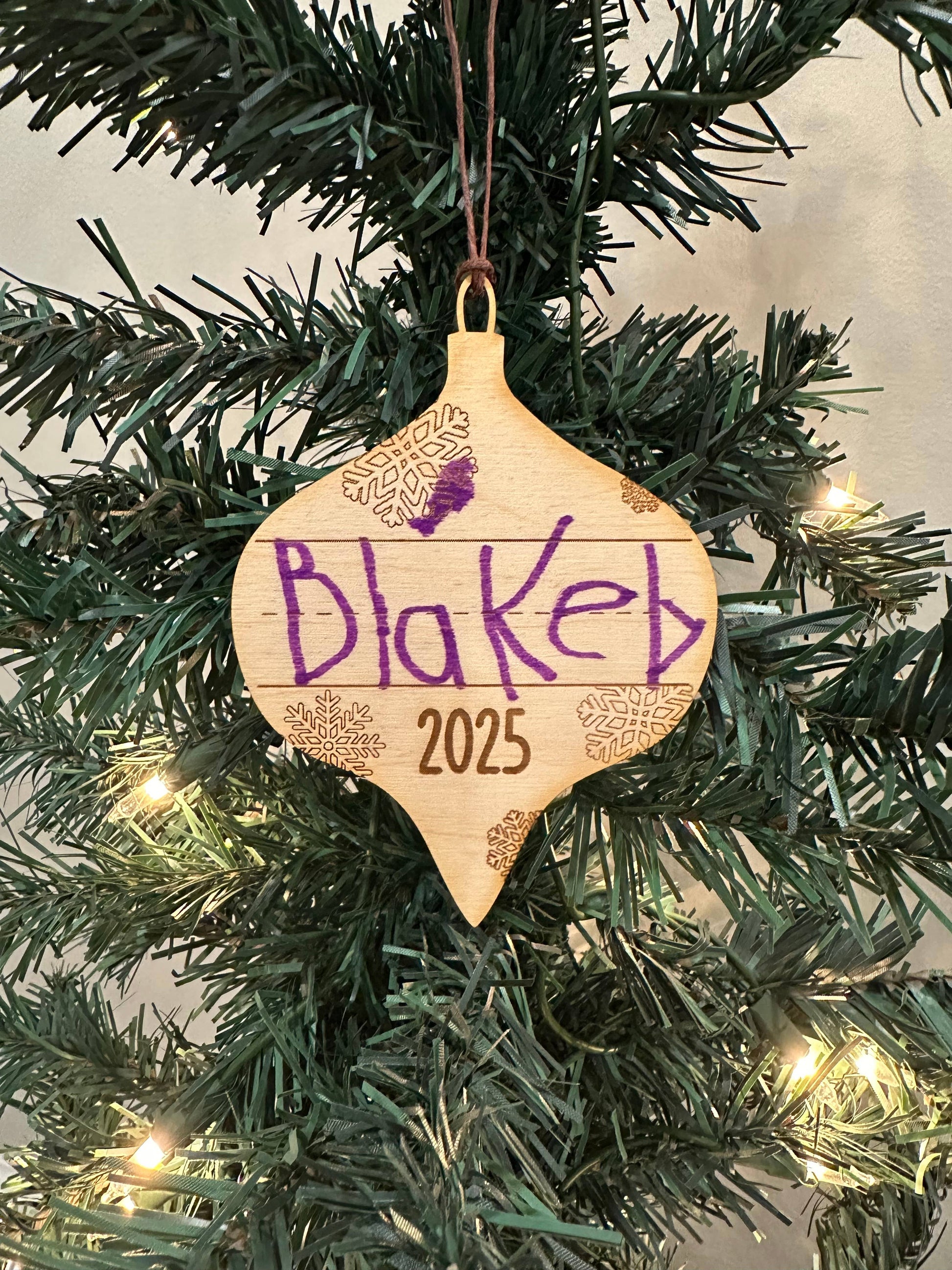 2025 Child Keepsake Christmas Ornament- Laser Engraved
