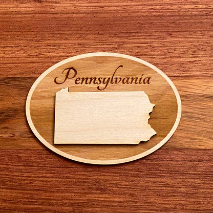 Pennsylvania personalized gift - Laser Engraved Magnet