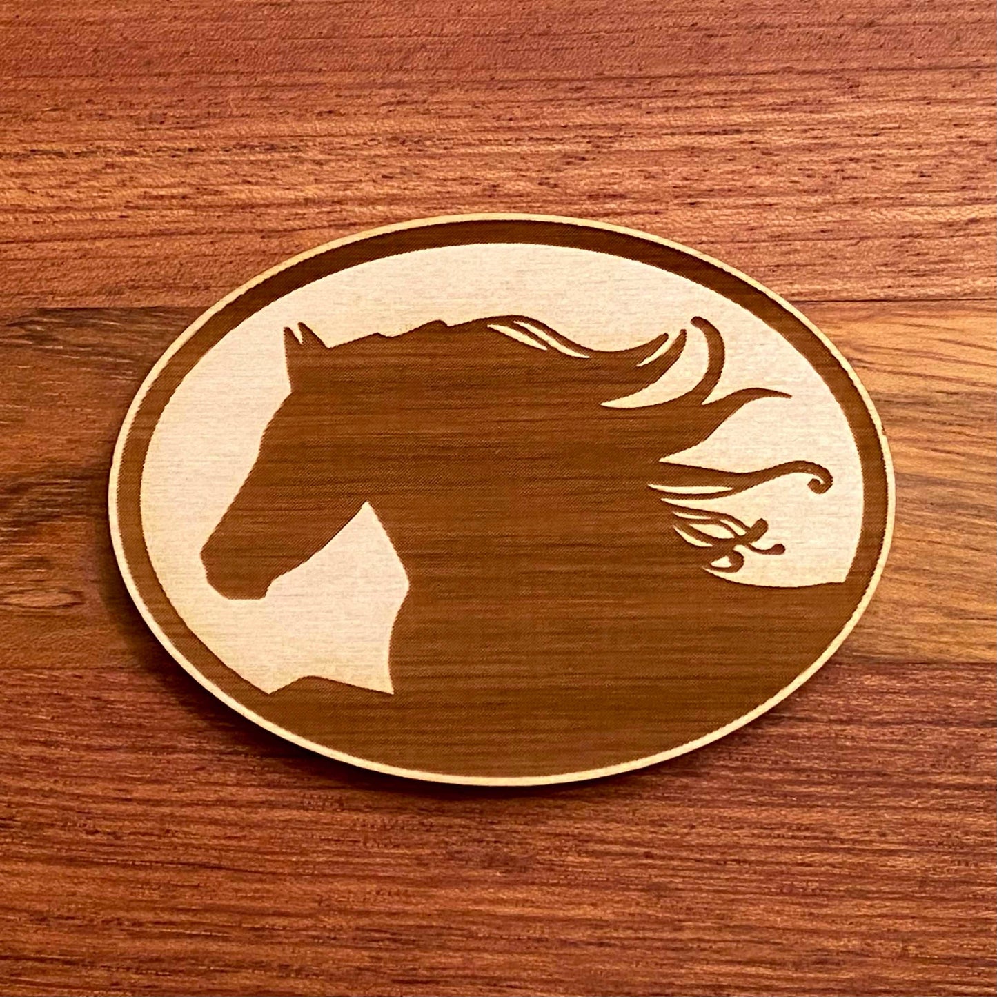 Horse Silhouette Gift - Laser Engraved Magnet