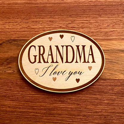 Mom I Love You - Laser Engraved Magnet