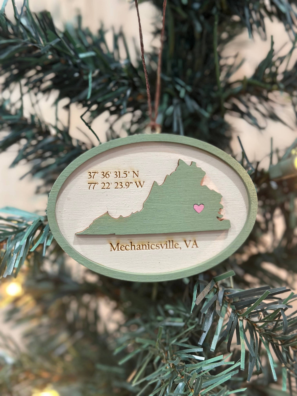 New York personalized gift - Painted Laser Engraved Ornament
