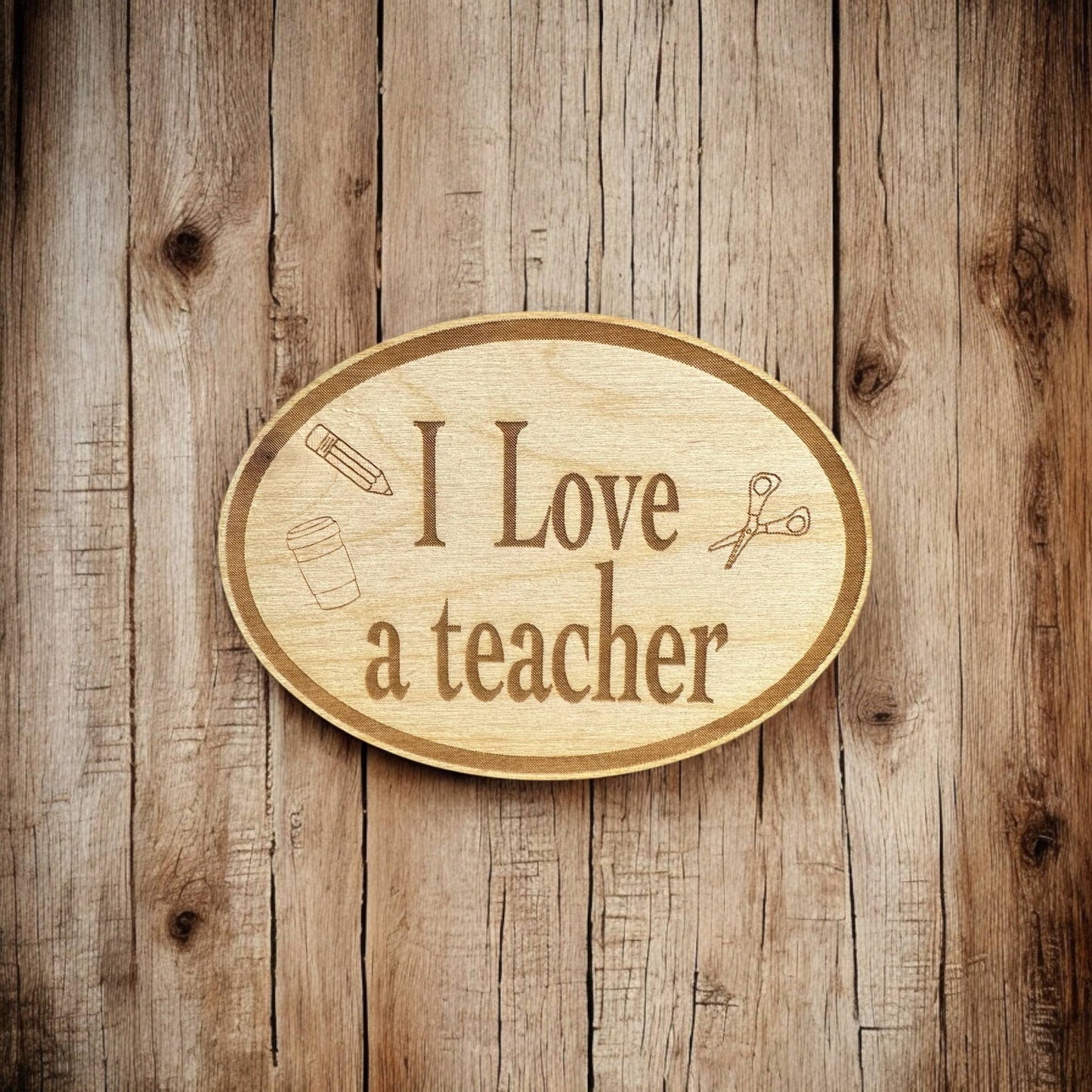 I Love a Nurse Gift - Laser Engraved Magnet
