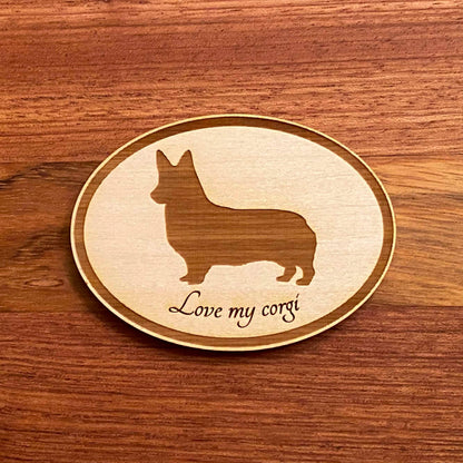 Love My Corgi Dog - Laser Engraved Magnet