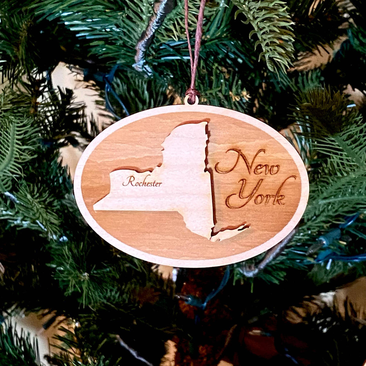 New York personalized gift - Laser Engraved Ornament