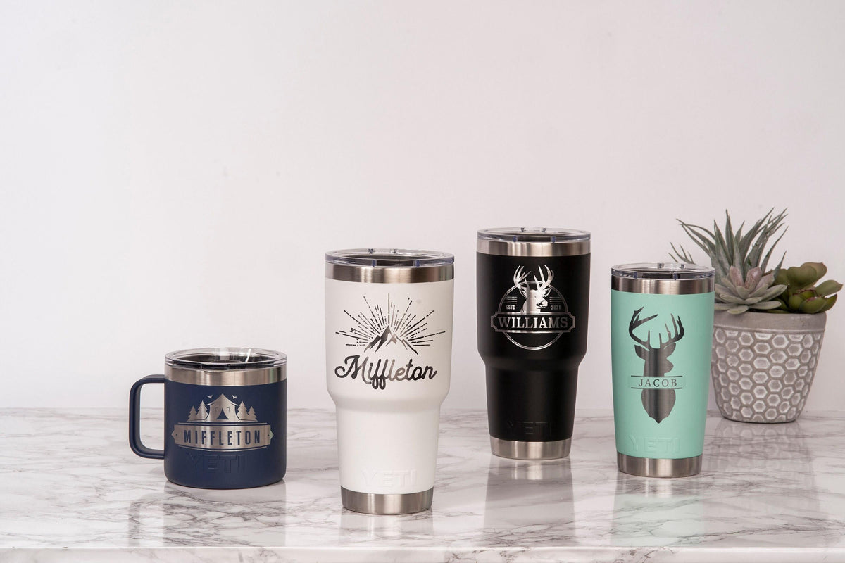 Recovered original Personalized Outdoors YETI Tumbler product photography