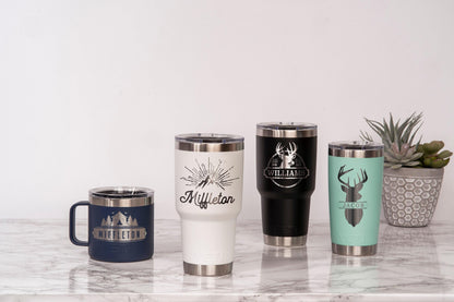 Recovered original Personalized Outdoors YETI Tumbler product photography