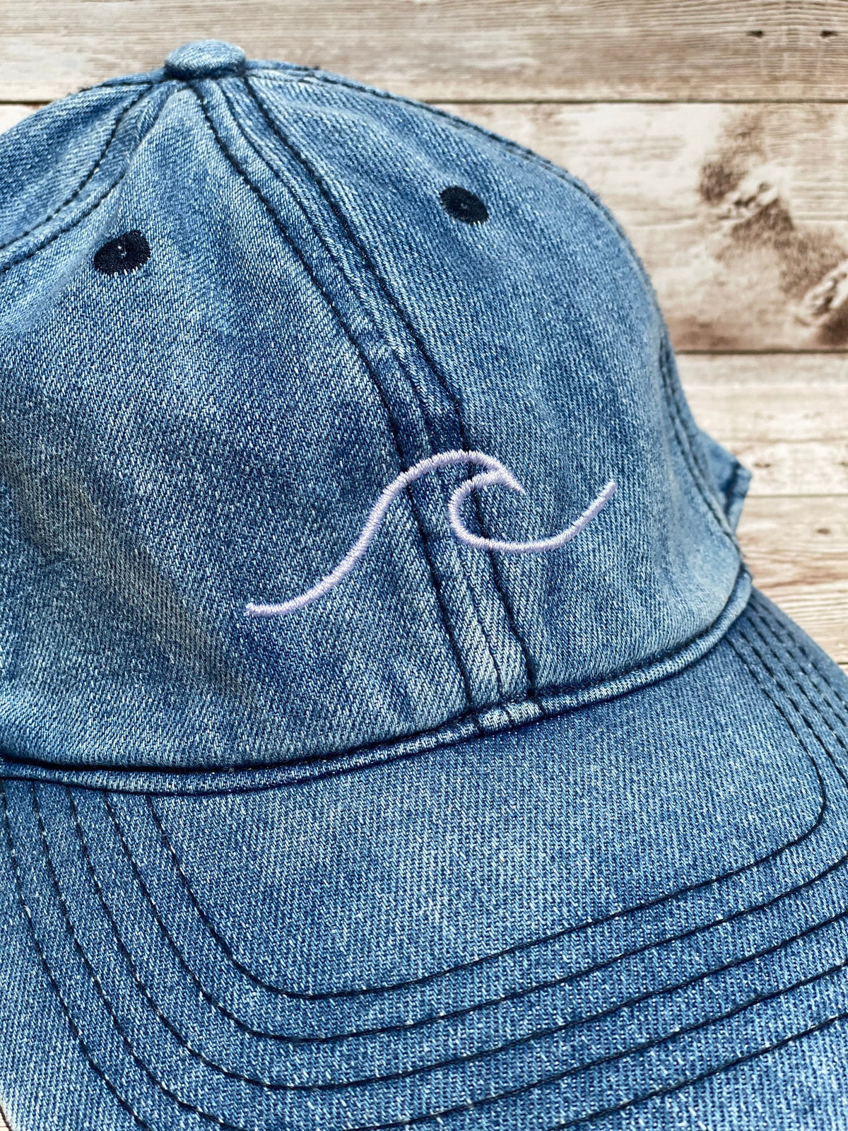 Embroidered Baseball Cap | Wave hat | Woman’s hat | Monogrammed Hat | Wave Outline Hat | Bachelorette Party Hat | Gift for Woman | Logo Hat