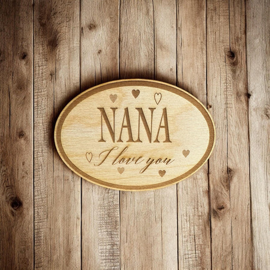 Nana I love you Magnet | Valentine's Day Gift | Grandparent Gift | Gift for Grandma | Gift for Mom | Laser Engraved Magnet | Personalized