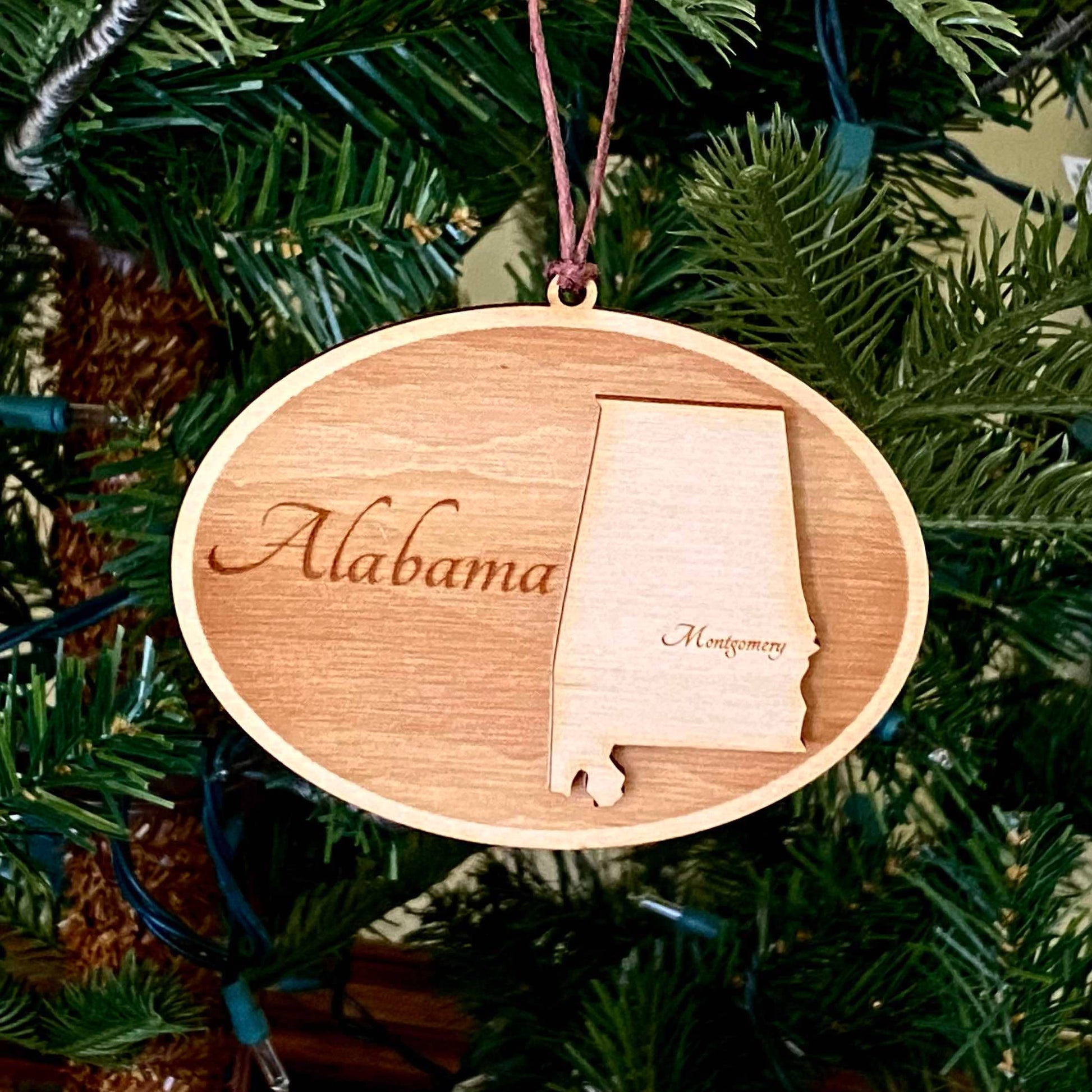 North Carolina personalized gift - Laser Engraved Ornament