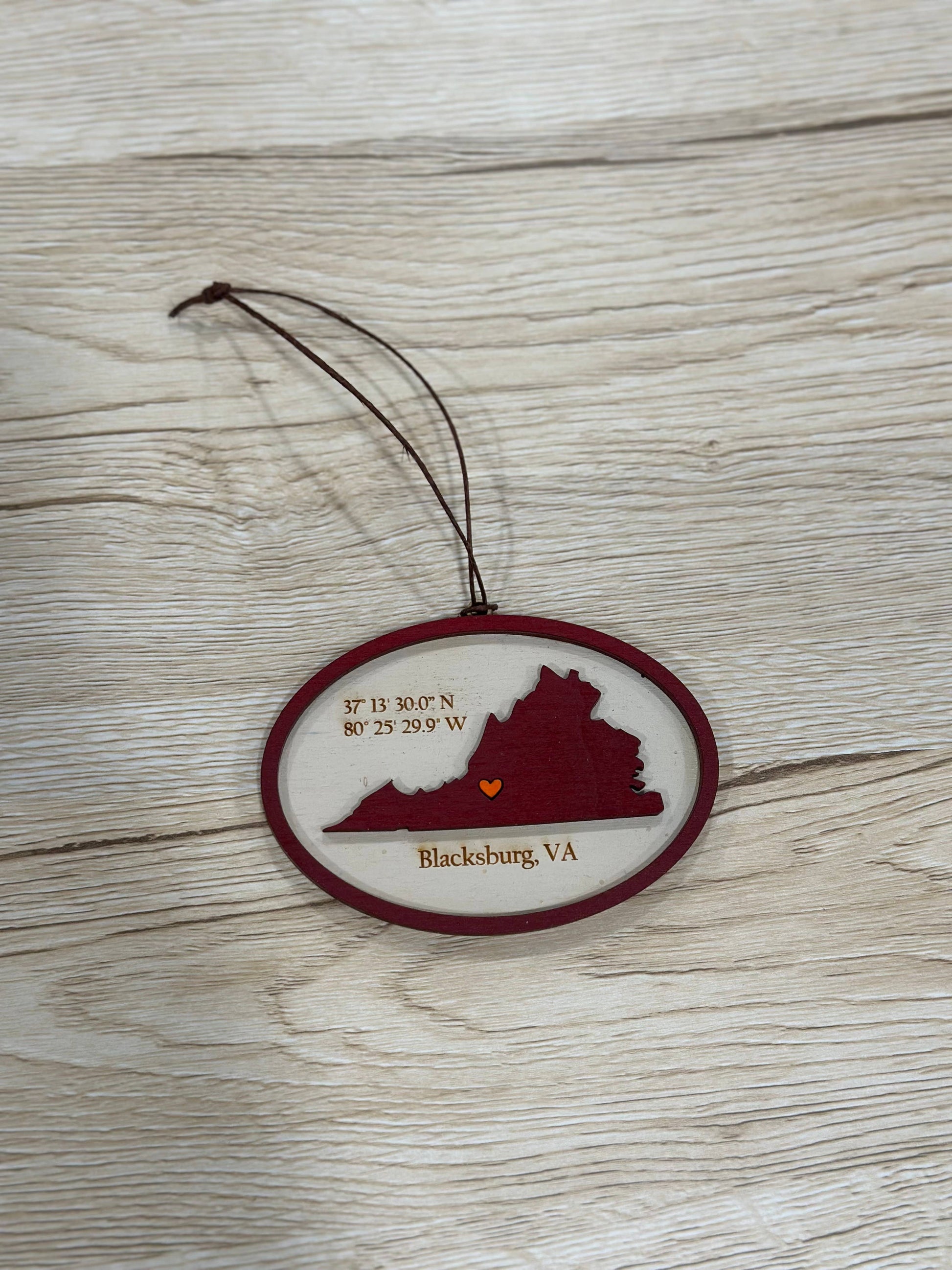 College personalized gift - Virginia Tech Ornament