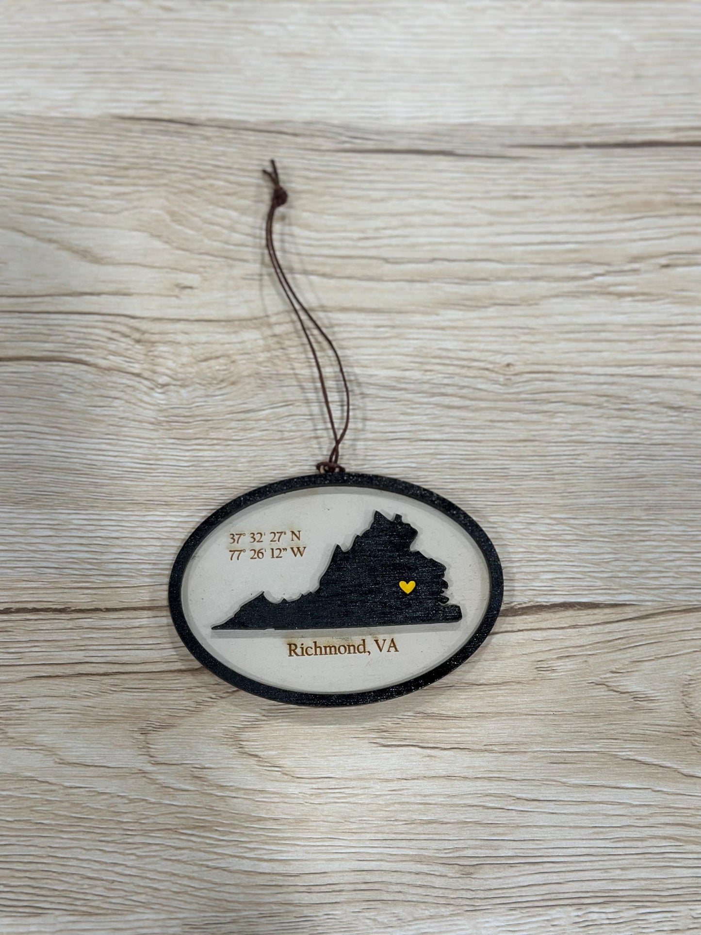 VCU Laser Engraved Ornament, Rams Ornament, VCU Gift, Coordinate Personalized Virginia Commonwealth University Ornament, Richmond VA