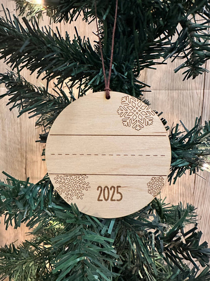 2025 Child Keepsake Christmas Ornament- Laser Engraved