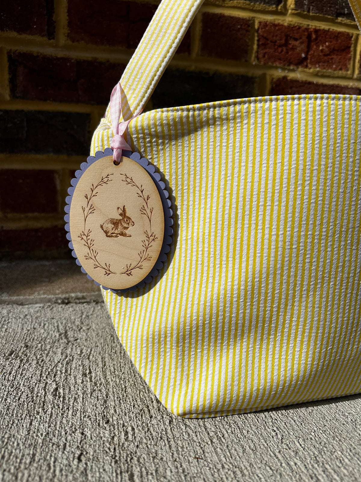 Purple Custom Easter Gift - Laser Engraved Easter Basket Tag