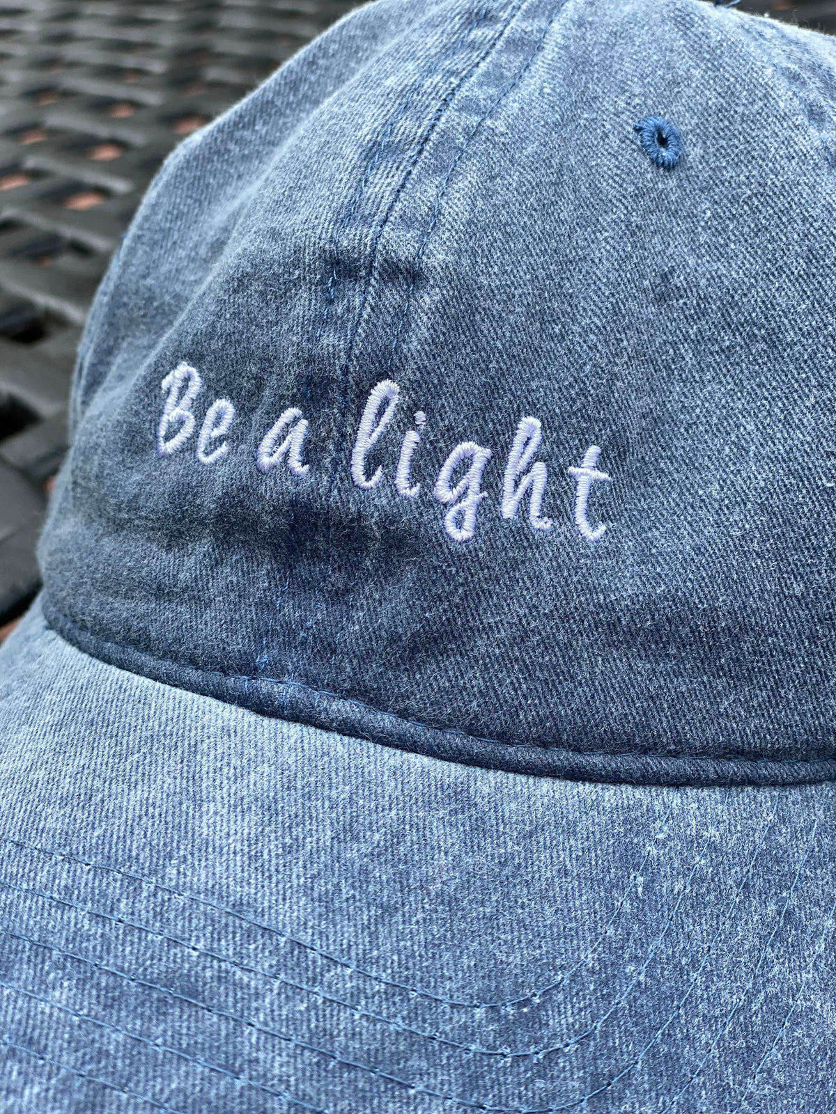 Embroidered Baseball Cap | Be a light baseball Cap | Embroidered faded hat | Christian hat | Woman’s hat| Embroidered hat| Cross hat