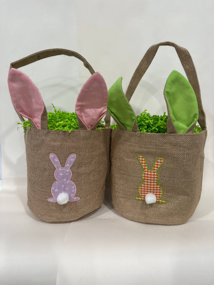 Easter Bunny Basket- Embroidered Easter Basket
