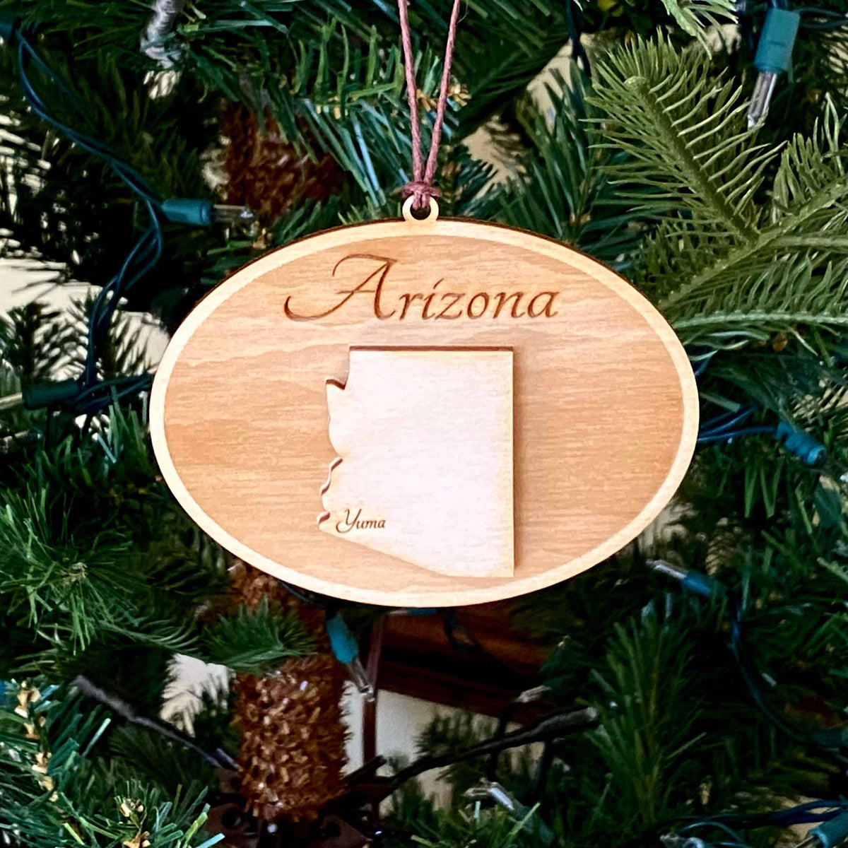 Arizona personalized gift - Laser Engraved Ornament