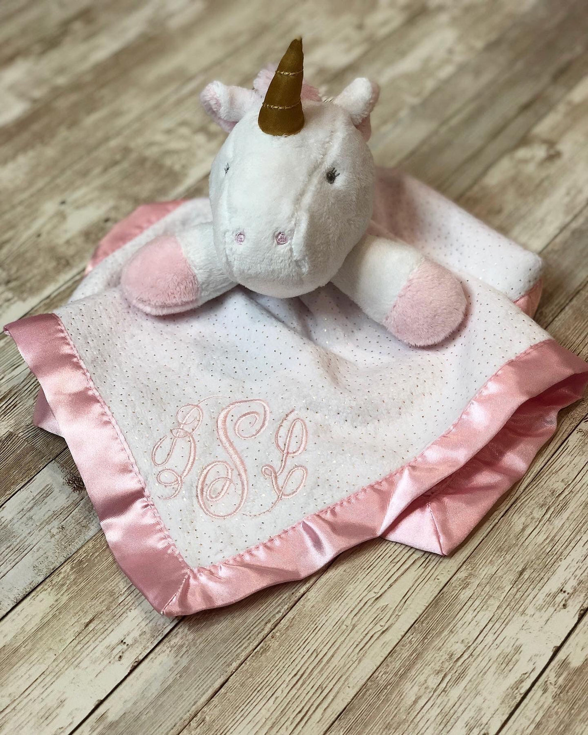 Monogrammed Baby Security Blanket | Personalized Baby Gift | Personalized Animal Lovey | Animal Blanket | Personalized Baby Shower Gift