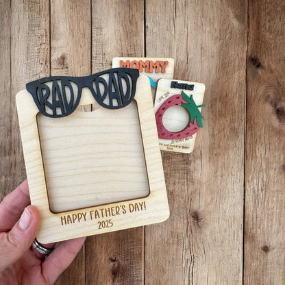 Father's Day Picture Frame Magnet Dad Gift-Laser Engraved