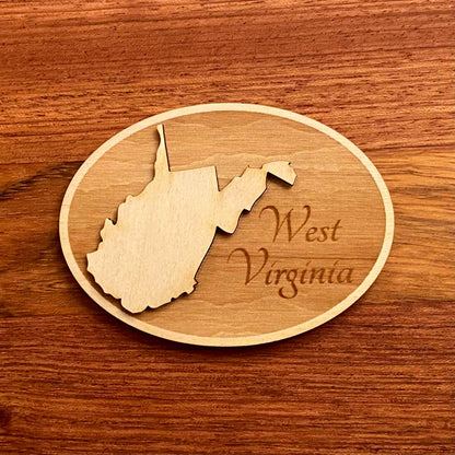West Virginia personalized gift - Laser Engraved Magnet