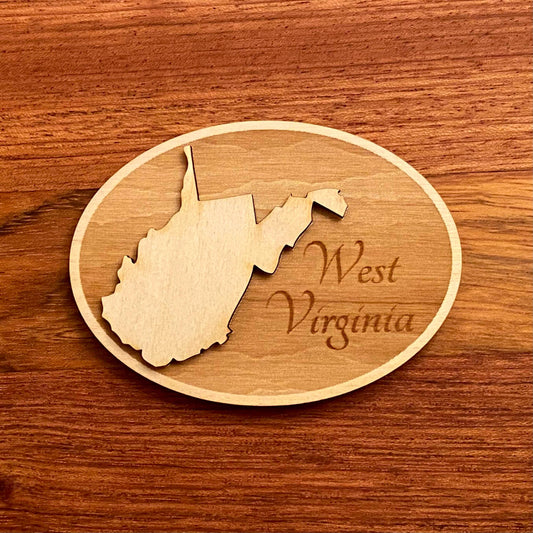 West Virginia personalized gift - Laser Engraved Magnet