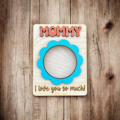 Mother's Day Flower Picture Frame Magnet Gift-Laser Engraved