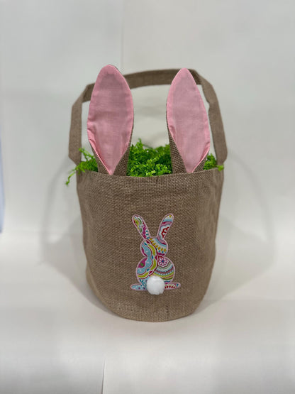 Personalized Easter Basket | Easter Bunny Basket | Gingham Easter Basket | Girls Easter Basket | Boys Basket | Embroidered Basket | Gift