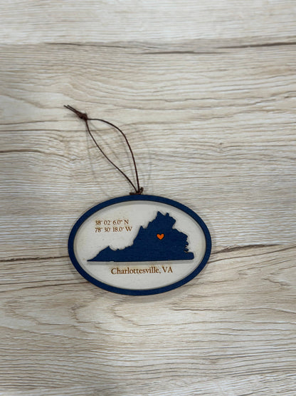 College personalized gift - University of VA Ornament