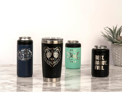 Recovered original Personalized Dad YETI Wine Tumbler or Can Cooler product photography